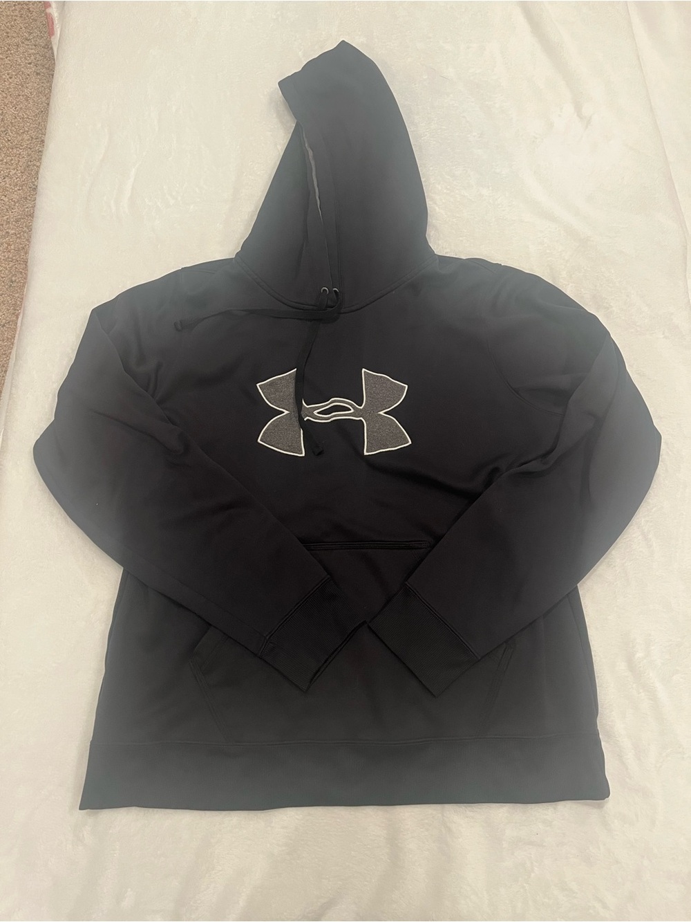 Men's Under Armour Black Big Logo Pullover Hoodie - XL